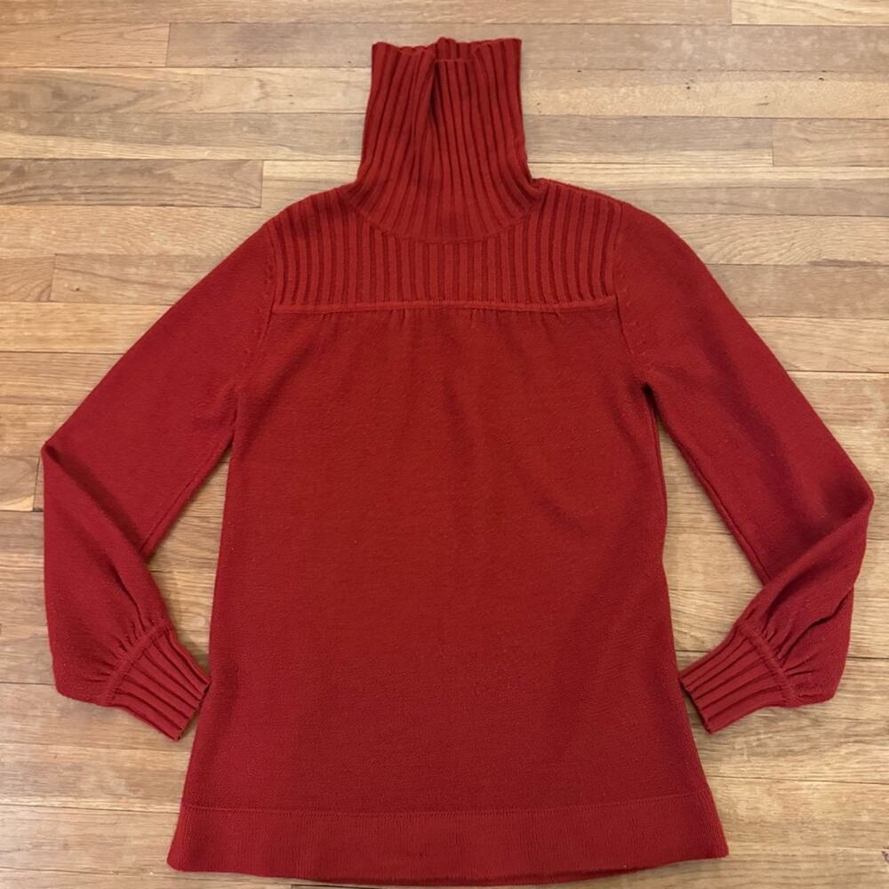 A.N.A rust turtleneck long sleeve tunic sweater shirt top size medium M
b55